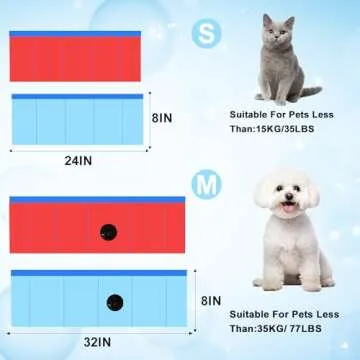 Foldable Enenes Dog Pool - Ideal for Pets & Kids