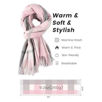 Stylish Winter Fall Scarf for Women - Cashmere Feel Shawl