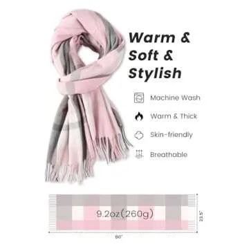 Stylish Winter Fall Scarf for Women - Cashmere Feel Shawl