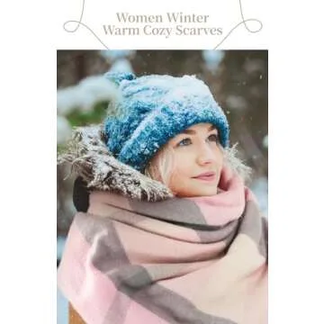Stylish Winter Fall Scarf for Women - Cashmere Feel Shawl
