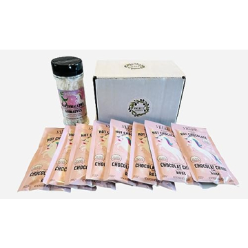 Gourmet Unicorn Pink Hot Chocolates with Marshmallows