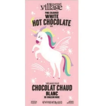 Gourmet Unicorn Pink Hot Chocolates with Marshmallows