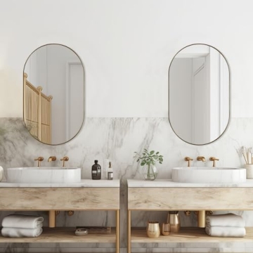 Elegant ANDY STAR Oval Gold Mirror for Modern Spaces