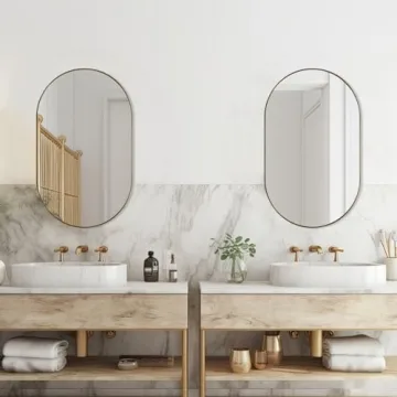 Elegant ANDY STAR Oval Gold Mirror for Modern Spaces