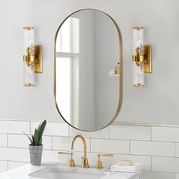 Elegant ANDY STAR Oval Gold Mirror for Modern Spaces