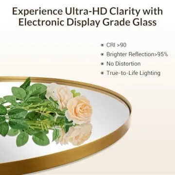 Elegant ANDY STAR Oval Gold Mirror for Modern Spaces