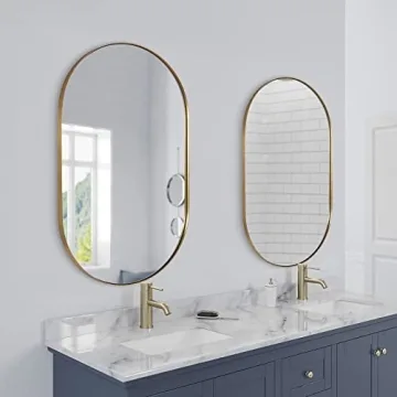 Elegant ANDY STAR Oval Gold Mirror for Modern Spaces