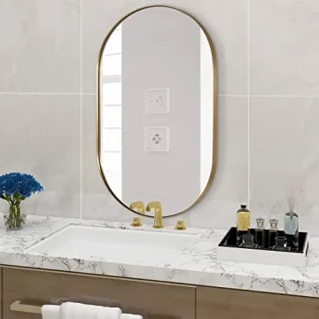 Elegant ANDY STAR Oval Gold Mirror for Modern Spaces