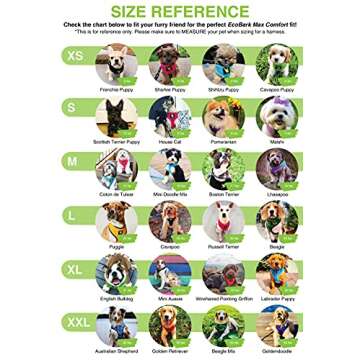 EcoBark Dog Harness - Eco-Friendly Max Comfort Harnesses - Luxurious Soft Mesh Halter - Over The Head Harness Vest- No Pull and No Choke for Puppy, Small Breeds & Medium Dogs (Large, Fuchsia Pink)