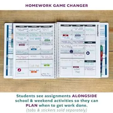 Order Out Of Chaos 2024-25 Academic Planner, Daily, Weekly & Monthly Time Management School Agenda, Size 8.5x8.25 (Midnight)