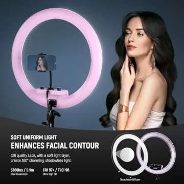 NEEWER 18" Ultra Thin Professional Ring Light with App Control