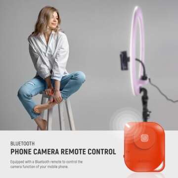 NEEWER 18" Ultra Thin Professional Ring Light with App Control