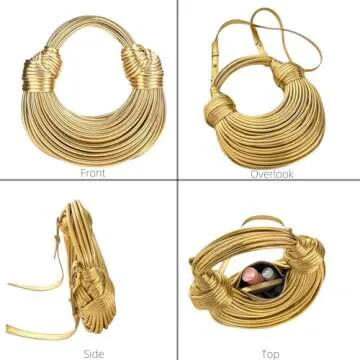 Gimue Elegant Hand-Woven Crossbody Bag for Women