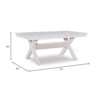 Powell Linon Chester Rustic Farmhouse Dining Table Grey