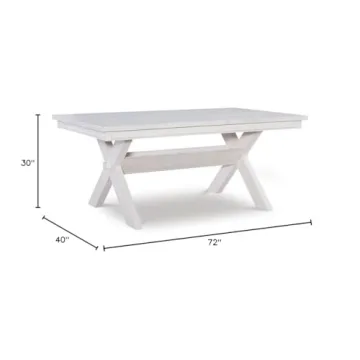 Powell Linon Chester Rustic Farmhouse Dining Table Grey