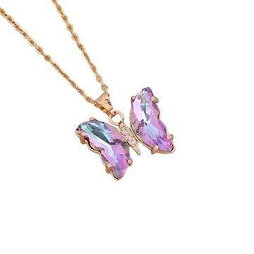 Pingyongchang Iridescent Butterfly Jewelry Set for Her