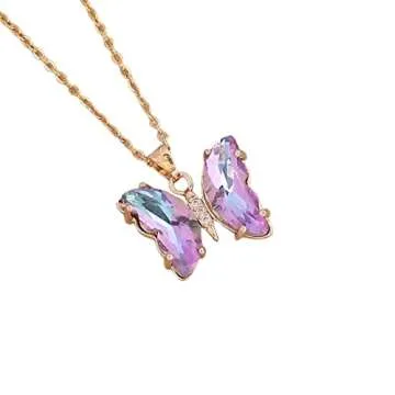 Pingyongchang Iridescent Butterfly Jewelry Set for Her