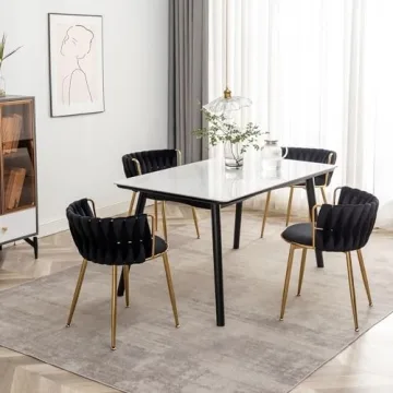 Riknuxi Velvet Dining Chairs Set of 4 for Elegant Dining