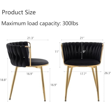 Riknuxi Velvet Dining Chairs Set of 4 for Elegant Dining