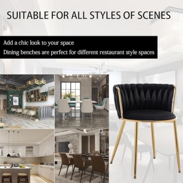 Riknuxi Velvet Dining Chairs Set of 4 for Elegant Dining