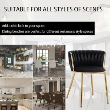 Riknuxi Velvet Dining Chairs Set of 4 for Elegant Dining