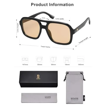 Shop SojoS Retro Aviator Sunglasses for Ultimate Style
