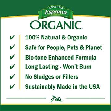 Espoma Organic Rose-tone 4-3-2 Organic Fertilizer for all types of Roses and other Flowering Plants. Promotes vigorous growth and blooming. 18 lb. Bag