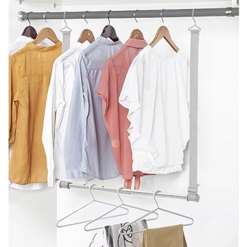 STORAGE MANIAC Adjustable Closet Rod for Space Saving