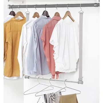 STORAGE MANIAC Adjustable Closet Rod for Space Saving