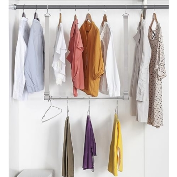 STORAGE MANIAC Adjustable Closet Rod for Space Saving