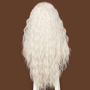 SAPPHIREWIGS Kinky Curly Highlight Color Women Daily Makeup Heat Resistant Hair Synthetic Lace Front Wigs (T-LACE-Gray)