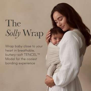Solly Baby Wrap Carrier, for Newborn to Toddler 8-25 Lbs., Buttery-Soft & Lightweight Fabric, Reduce...