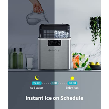 Ecozy Self-Cleaning Ice Maker - 45lbs Daily Ice Production