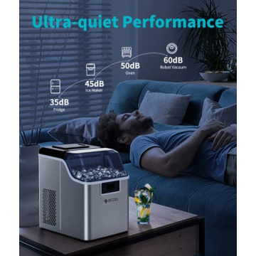 Ecozy Self-Cleaning Ice Maker - 45lbs Daily Ice Production