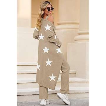 Comfy TOLENY Women's 3 Piece Fuzzy Sets Loungewear Khaki