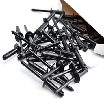 Aifeier ET 50 Pcs 3/16" x 1" Aluminum Blind Rivets Black Tri-Fold Exploding Pop Rivets for Kayak Can...