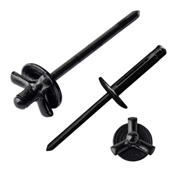 Aifeier 50 Pcs Black Aluminum Blind Rivets for DIY