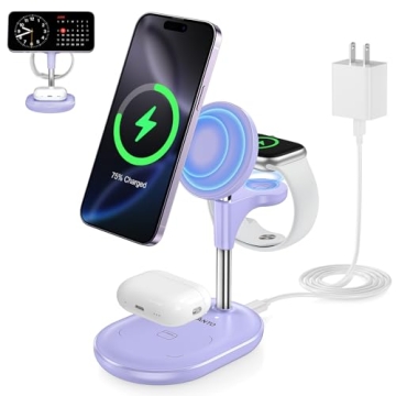 Hevanto 3-in-1 Wireless Charging Station - Fast MagSafe Charger for Apple Devices