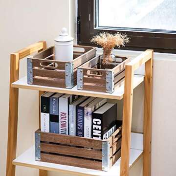 Home Zone Living 3-Pack Wood Storage Crate for Any Room