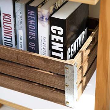 Home Zone Living 3-Pack Wood Storage Crate for Any Room