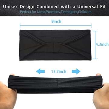 ZUOSIVNAT 12 Pack Women's Headbands non slip Hair Bands Workout Running Turban Elastic Yoga Hair Wra...