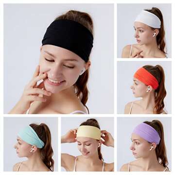 ZUOSIVNAT 12 Pack Women's Non-Slip Headbands for All