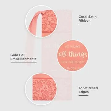 Elegant Vegan Leather Scripture Bookmark for Inspiration