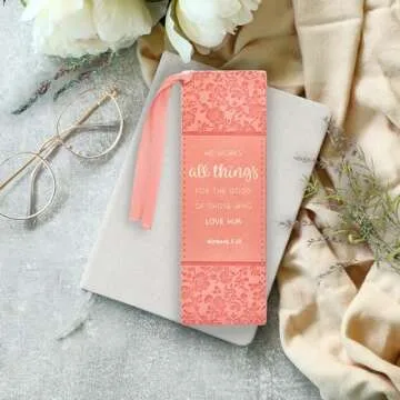 Elegant Vegan Leather Scripture Bookmark for Inspiration