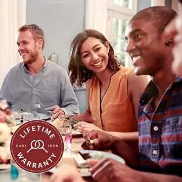 Cuisinel Cast Iron Dutch Oven 7-Quart - Pre-Seasoned 2-in-1 Deep Pot Multi-Cooker - Combo Lid Doubles as 12" Skillet Frying Pan + Silicone Handle Covers + Scraper/Cleaner - Indoor/Outdoor Cookware