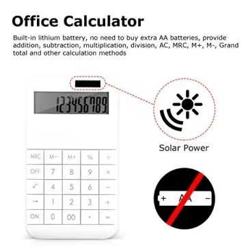 EooCoo 12 Digit Standard Calculator - Stylish & Functional