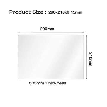 LANKEGU 6PCS FEP Film 290x210x0.15mm for 3D Printers - High Quality and Easy to Use
