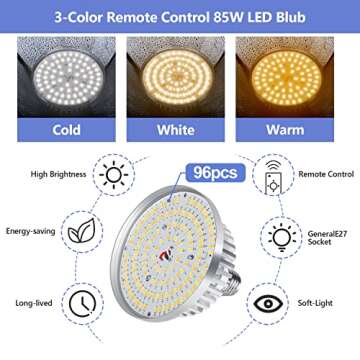 SLOW DOLPHIN Photography Studio Softbox Lighting Kit with 16"X16" Softbox and 3 Colors Temperature 85W LED Bulb with Remote,Professional Photo Studio Equipment for Portrait,Video YouTube (1PACK)