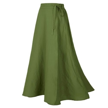 Women’s Plus Size Linen Wrap Skirt - Stylish and Comfortable