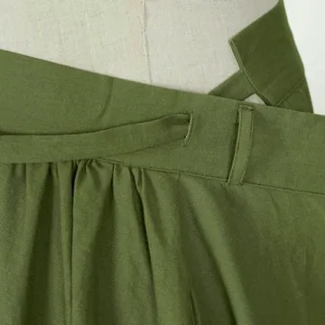Women’s Plus Size Linen Wrap Skirt - Stylish and Comfortable